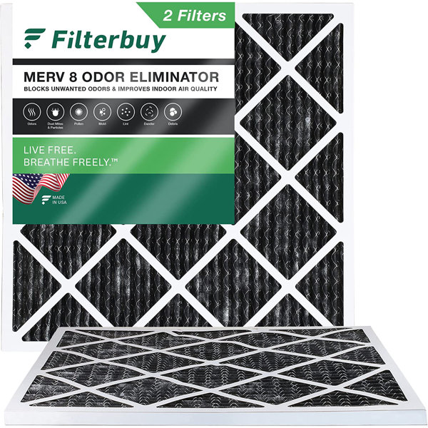 Filterbuy 18x30x1 Air Filter MERV 8 Odor Eliminator, Pleated HVAC AC